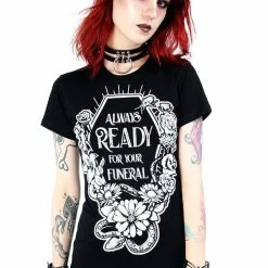 Restyle T-Shirts Always Ready For Your Funeral Black T-shirt -Restyle sale Shop always ready for your funeral black t shirt rebelsmarket 3