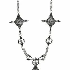 Restyle Necklaces Antique Silver Gothic Pagan Pendant Vegvisir Necklace -Restyle sale Shop antique silver gothic pagan pendant vegvisir necklace rebelsmarket 2