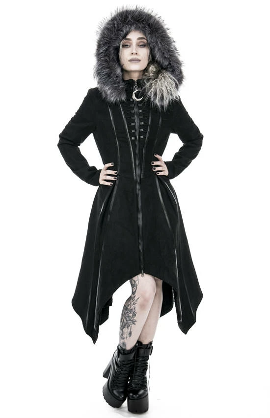 Restyle Coats Artificial Fur Oversized Hood Winter Gothic Coat 3 Restyle Coats Artificial Fur Oversized Hood Winter Gothic Coat - Image 3