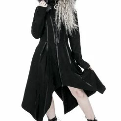 Restyle Coats Artificial Fur Oversized Hood Winter Gothic Coat
