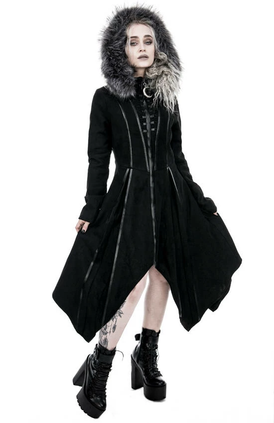 Restyle Coats Artificial Fur Oversized Hood Winter Gothic Coat 4 Restyle Coats Artificial Fur Oversized Hood Winter Gothic Coat - Image 4
