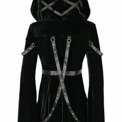 Restyle Jackets Asymmetrical Black Gothic Oversized Hoodie Moon Zipper Jacket -Restyle sale Shop asymmetrical black gothic oversized hoodie moon zipper jacket rebelsmarket 2