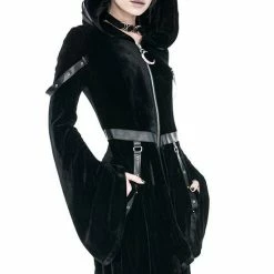 Restyle Jackets Asymmetrical Black Gothic Oversized Hoodie Moon Zipper Jacket -Restyle sale Shop asymmetrical black gothic oversized hoodie moon zipper jacket rebelsmarket 3