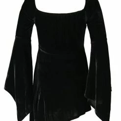 Restyle Dresses Black Gothic Asymmetrical Off-Shoulder Velvet Mini Dress 8 Restyle Dresses Black Gothic Asymmetrical Off-Shoulder Velvet Mini Dress -Restyle sale Shop black gothic asymmetrical off shoulder velvet mini dress rebelsmarket 2