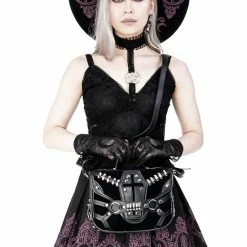 Restyle Skirts Black Gothic Baroque Monogram Pleated Mini Skirt -Restyle sale Shop black gothic baroque monogram pleated mini skirt rebelsmarket 3