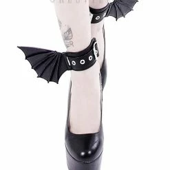 Restyle Black Gothic Bracelets With Bat Wings Pair Of Cuffs -Restyle sale Shop black gothic bracelets with bat wings pair of cuffs restyle rebelsmarket 4