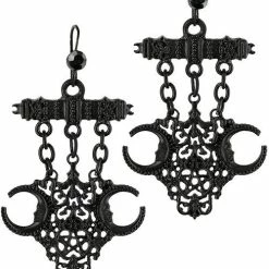Restyle Black Gothic Fortune Teller Earrings