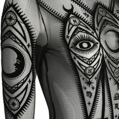 Restyle Standard Tops Black Gothic Fortune Teller See-Through Mesh Turtleneck Bodysuit -Restyle sale Shop black gothic fortune teller see through mesh turtleneck bodysuit rebelsmarket 3