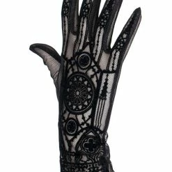 Restyle Black Gothic Mesh Gloves With Cathedral Pattern -Restyle sale Shop black gothic mesh gloves with cathedral pattern rebelsmarket 2