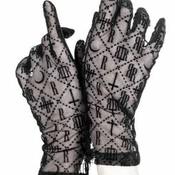 Restyle Black Gothic Mesh Luxurious Goth Gloves 7 Restyle Black Gothic Mesh Luxurious Goth Gloves -Restyle sale Shop black gothic mesh luxurious goth gloves rebelsmarket 1