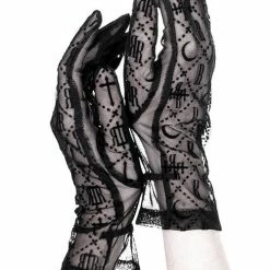 Restyle Black Gothic Mesh Luxurious Goth Gloves 9 Restyle Black Gothic Mesh Luxurious Goth Gloves -Restyle sale Shop black gothic mesh luxurious goth gloves rebelsmarket 3