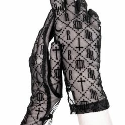 Restyle Black Gothic Mesh Luxurious Goth Gloves 10 Restyle Black Gothic Mesh Luxurious Goth Gloves -Restyle sale Shop black gothic mesh luxurious goth gloves rebelsmarket 4