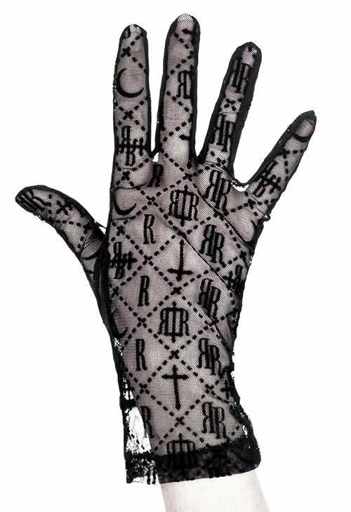 Restyle Black Gothic Mesh Luxurious Goth Gloves 1 Restyle Black Gothic Mesh Luxurious Goth Gloves