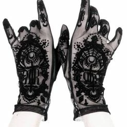 Restyle Gloves Black Gothic Mesh Saint Goth Sleeves -Restyle sale Shop black gothic mesh saint goth sleeves rebelsmarket 4