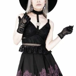 Restyle Standard Tops Black Gothic Pentagram Transparent Belt Peplum Lace Top 8 Restyle Standard Tops Black Gothic Pentagram Transparent Belt Peplum Lace Top -Restyle sale Shop black gothic pentagram transparent belt peplum lace top rebelsmarket 2