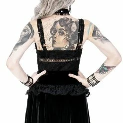 Restyle Standard Tops Black Gothic Pentagram Transparent Belt Peplum Lace Top 10 Restyle Standard Tops Black Gothic Pentagram Transparent Belt Peplum Lace Top -Restyle sale Shop black gothic pentagram transparent belt peplum lace top rebelsmarket 4