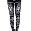Restyle Black Gothic Ram Skulls Pentagrams Leviatan Crosses Leggings