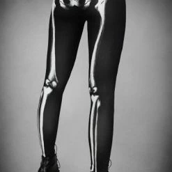 Restyle Black Gothic Skeleton Print Leggings 8 Restyle Black Gothic Skeleton Print Leggings -Restyle sale Shop black gothic skeleton print leggings rebelsmarket 3