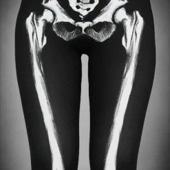 Restyle Black Gothic Skeleton Print Leggings 9 Restyle Black Gothic Skeleton Print Leggings -Restyle sale Shop black gothic skeleton print leggings rebelsmarket 4