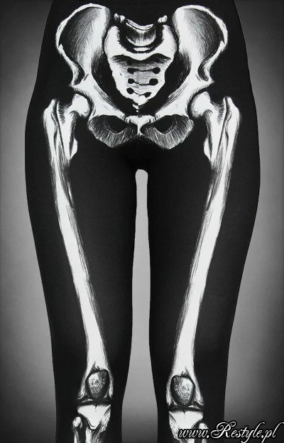 Restyle Black Gothic Skeleton Print Leggings 5 Restyle Black Gothic Skeleton Print Leggings - Image 5