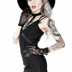 Restyle Dresses Black Gothic Steampunk Collared Pinstripe Mini Dress 9 Restyle Dresses Black Gothic Steampunk Collared Pinstripe Mini Dress -Restyle sale Shop black gothic steampunk collared pinstripe mini dress rebelsmarket 3
