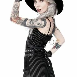 Restyle Dresses Black Gothic Steampunk Collared Pinstripe Mini Dress 10 Restyle Dresses Black Gothic Steampunk Collared Pinstripe Mini Dress -Restyle sale Shop black gothic steampunk collared pinstripe mini dress rebelsmarket 4