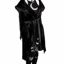Restyle Hoodies & Sweatshirts Black Gothic Velvet Reaper With Big Hood -Restyle sale Shop black gothic velvet reaper with big hood restyle rebelsmarket 5