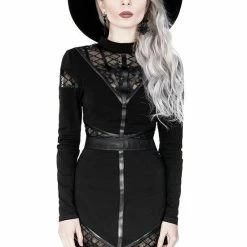Restyle Dresses Black Gothic Zipper Pencil Dress With Panels 8 Restyle Dresses Black Gothic Zipper Pencil Dress With Panels -Restyle sale Shop black gothic zipper pencil dress with panels rebelsmarket 3
