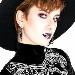 Restyle sale Shop -Restyle sale Shop black velvet top with snake embroidery rebelsmarket 1