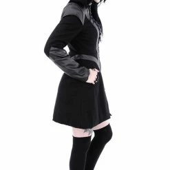 Restyle Coats Black Winter Jacket With Pockets Detachable Hood -Restyle sale Shop black winter jacket with pockets detachable hood restyle rebelsmarket 4