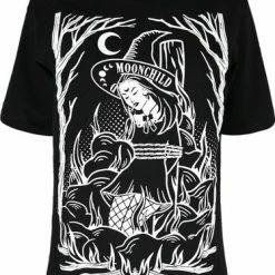 Restyle T-Shirts Burn The Witch Oversized Gothic Black T-shirt