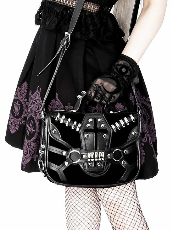 Restyle Purses & Handbags Coffin Purse Gothic Bag With A Harness 2 Restyle Purses & Handbags Coffin Purse Gothic Bag With A Harness - Image 2