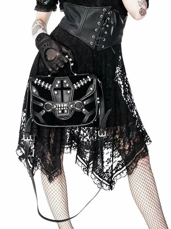 Restyle Purses & Handbags Coffin Purse Gothic Bag With A Harness 6 Restyle Purses & Handbags Coffin Purse Gothic Bag With A Harness - Image 6