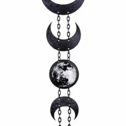Restyle Necklaces Crescent Long Pendant Occult Jewelry Luna "Lunar Black Necklace"