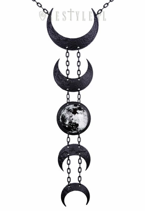 Restyle Necklaces Crescent Long Pendant Occult Jewelry Luna "Lunar Black Necklace" 1 Restyle Necklaces Crescent Long Pendant Occult Jewelry Luna "Lunar Black Necklace"