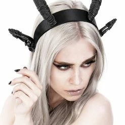Restyle Hair Accessories Dark Elf Gothic Headpiece With Horns And Ears 9 Restyle Hair Accessories Dark Elf Gothic Headpiece With Horns And Ears -Restyle sale Shop dark elf gothic headpiece with horns and ears rebelsmarket 3