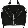 Restyle Purses & Handbags Double Zipped Moon Gothic Shopper Handbag