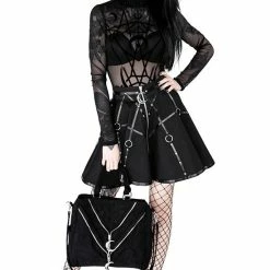 Restyle Purses & Handbags Double Zipped Moon Gothic Shopper Handbag -Restyle sale Shop double zipped moon gothic shopper handbag rebelsmarket 3