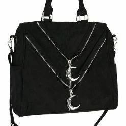 Restyle Purses & Handbags Double Zipped Moon Gothic Shopper Handbag -Restyle sale Shop double zipped moon gothic shopper handbag rebelsmarket 4