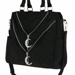 Restyle Purses & Handbags Double Zipped Moon Gothic Shopper Handbag -Restyle sale Shop double zipped moon gothic shopper handbag rebelsmarket 5