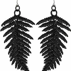 Restyle Fern Earrings Black