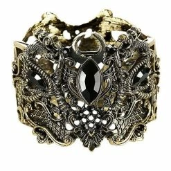 Restyle Bracelets Gold Gothic Snake Wide Bracelet