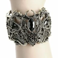 Restyle Bracelets Gold Gothic Snake Wide Bracelet -Restyle sale Shop gold gothic snake wide bracelet rebelsmarket 3