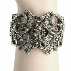 Restyle Bracelets Gold Gothic Snake Wide Bracelet -Restyle sale Shop gold gothic snake wide bracelet rebelsmarket 4