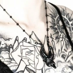 Restyle Necklaces Gothic 3D Black Crescent Skull Goat Pendant 8 Restyle Necklaces Gothic 3D Black Crescent Skull Goat Pendant -Restyle sale Shop gothic 3d black crescent skull goat pendant rebelsmarket 2