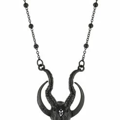 Restyle Necklaces Gothic 3D Black Crescent Skull Goat Pendant 9 Restyle Necklaces Gothic 3D Black Crescent Skull Goat Pendant -Restyle sale Shop gothic 3d black crescent skull goat pendant rebelsmarket 3