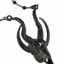 Restyle Necklaces Gothic 3D Black Crescent Skull Goat Pendant 10 Restyle Necklaces Gothic 3D Black Crescent Skull Goat Pendant -Restyle sale Shop gothic 3d black crescent skull goat pendant rebelsmarket 4