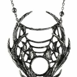 Restyle Necklaces Gothic 3D Moon Antler Black Pendant -Restyle sale Shop gothic 3d moon antler black pendant rebelsmarket 5