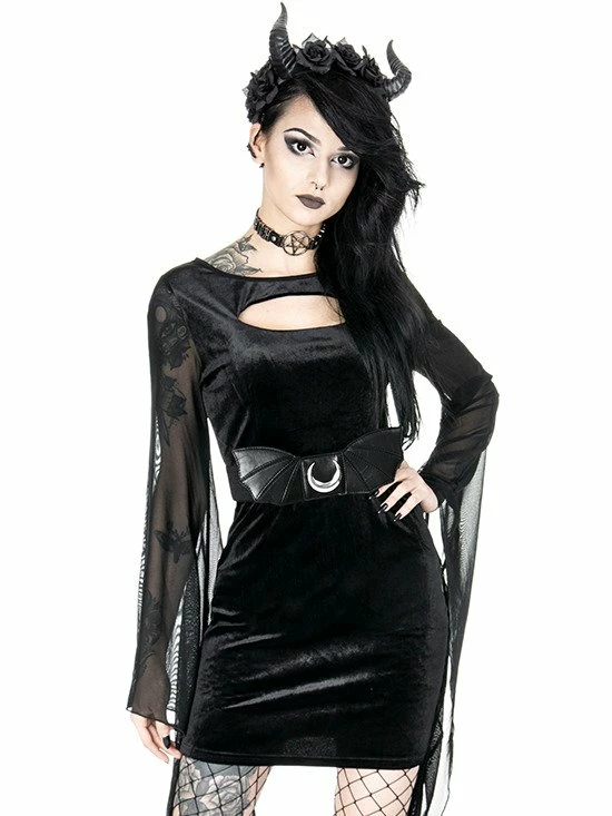 Restyle Belts & Buckles Gothic Accessory Moon Bat Wings Belt 6 Restyle Belts & Buckles Gothic Accessory Moon Bat Wings Belt - Image 6