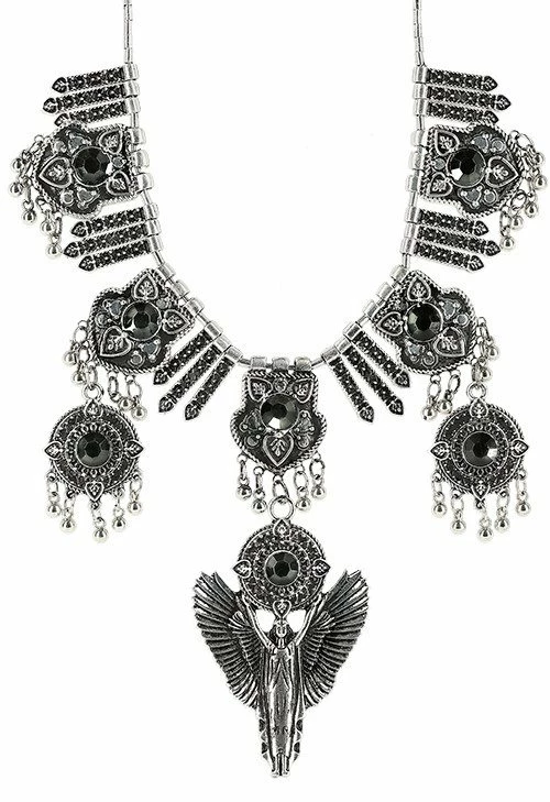 Restyle Necklaces Gothic Antique Silver Angel Necklace 1 Restyle Necklaces Gothic Antique Silver Angel Necklace